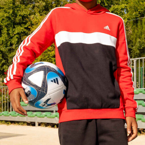 Детски суитшърт adidas, червено/черно