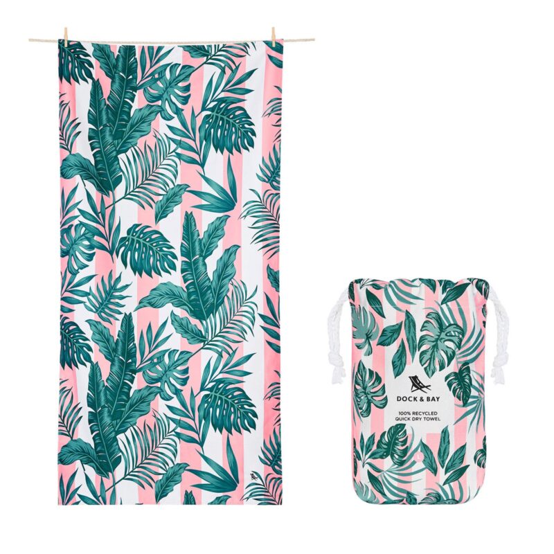 Кърпа за плаж от рециклирани материали Banana Leaf Bliss – Dock&Bay Намаления и отстъпки ЧеренПетък 3
