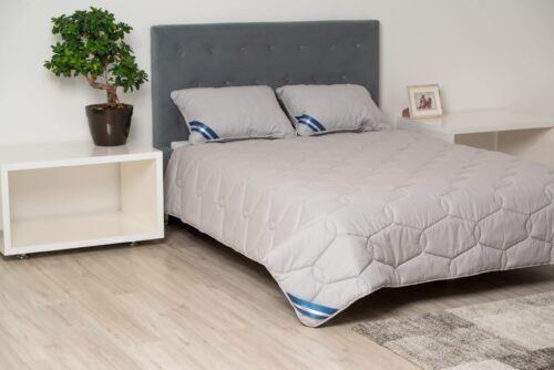 Памучен комплект Somnart Bella 200x220cm 200g бисквитен десен + 2 памучни възглавници Somnart Bella, 50x70cm, сиво Намаления и отстъпки ЧеренПетък