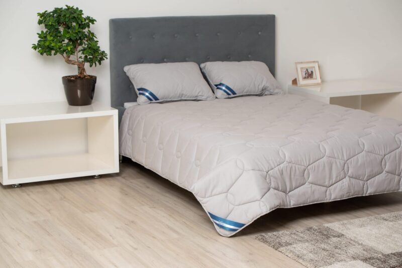 Памучен комплект Somnart Bella 200x220cm 200g бисквитен десен + 2 памучни възглавници Somnart Bella, 50x70cm, сиво Намаления и отстъпки ЧеренПетък