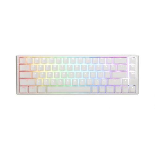 Геймърскa механична клавиатура ducky one 3 pure white sf 65%, hotswap cherry mx black, rgb, pbt keycaps Намаления и отстъпки ЧеренПетък