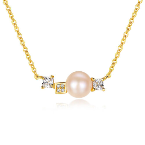 Сребърно колие с перла - Golden Pearl
