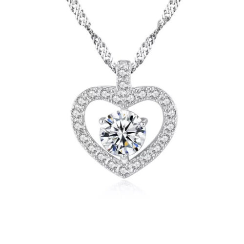 Сребърно колие - Crystal Heart