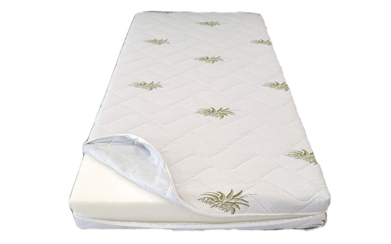 Калъф за матрак 100x200x25, Алое Вера, капитониран, пере се, сваля се, с 4-странен цип Намаления и отстъпки ЧеренПетък