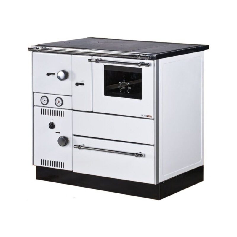 Готварска печка на дърва с водна риза Alfa Plam Alfa Term 27 White, 27.56kW Намаления и отстъпки ЧеренПетък
