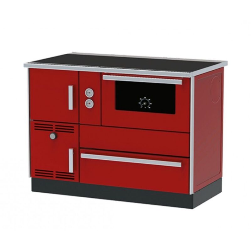Готварска печка на дърва с водна риза Alfa Plam Alfa Term 35 Red-Right, 32kW Намаления и отстъпки ЧеренПетък
