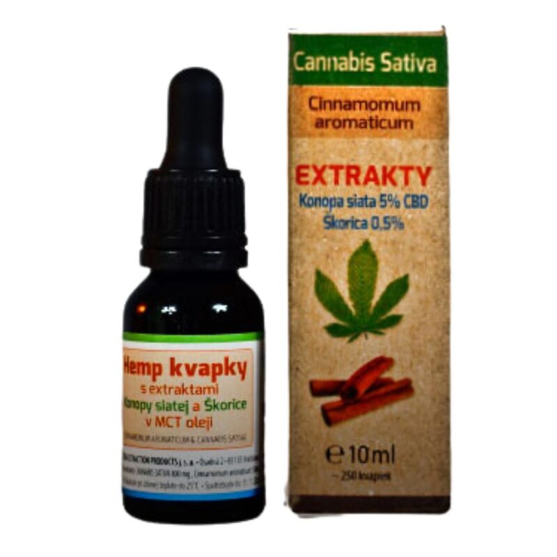CBD масло 5% + тетра екстракт 0.5% канела 10мл Намаления и отстъпки ЧеренПетък 3