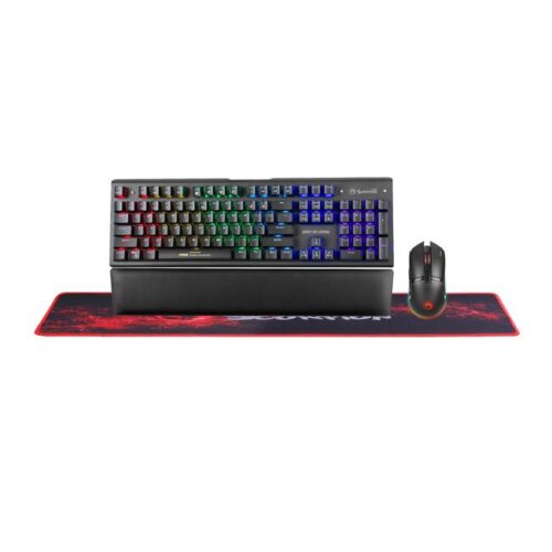 Marvo Геймърски комплект gaming combo cm420  4-in-1 – mechanical keyboard, mouse, mousepad, wristpad – marvo-cm420 Намаления и отстъпки ЧеренПетък