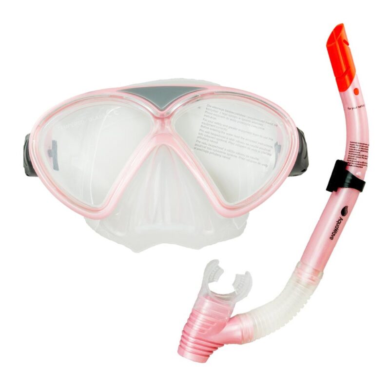 Комплект за гмуркане AQUAWAVE Dolphin Set JR, Розов Намаления и отстъпки ЧеренПетък 3