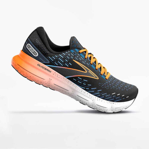 Мъжки обувки за бягане brooks glycerin 20, черно/оранжево Намаления и отстъпки ЧеренПетък