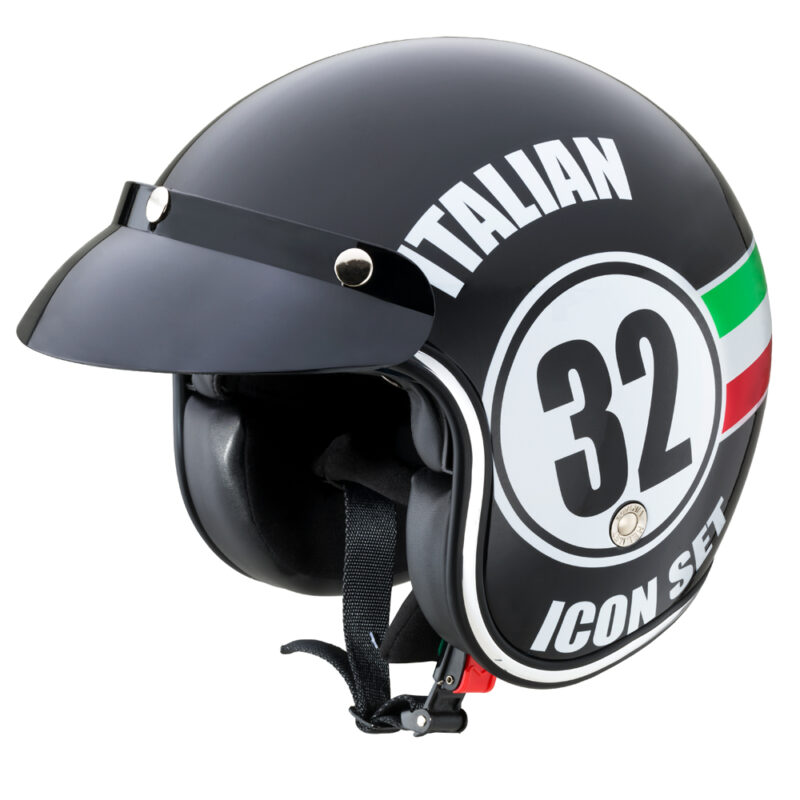 Мото каска W-TEC Café Racer – Italian 32 Намаления и отстъпки ЧеренПетък 3