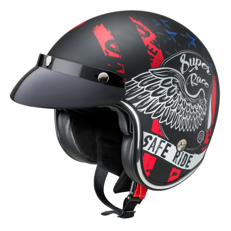 Мото каска W-TEC Café Racer – Super Race Намаления и отстъпки ЧеренПетък 3