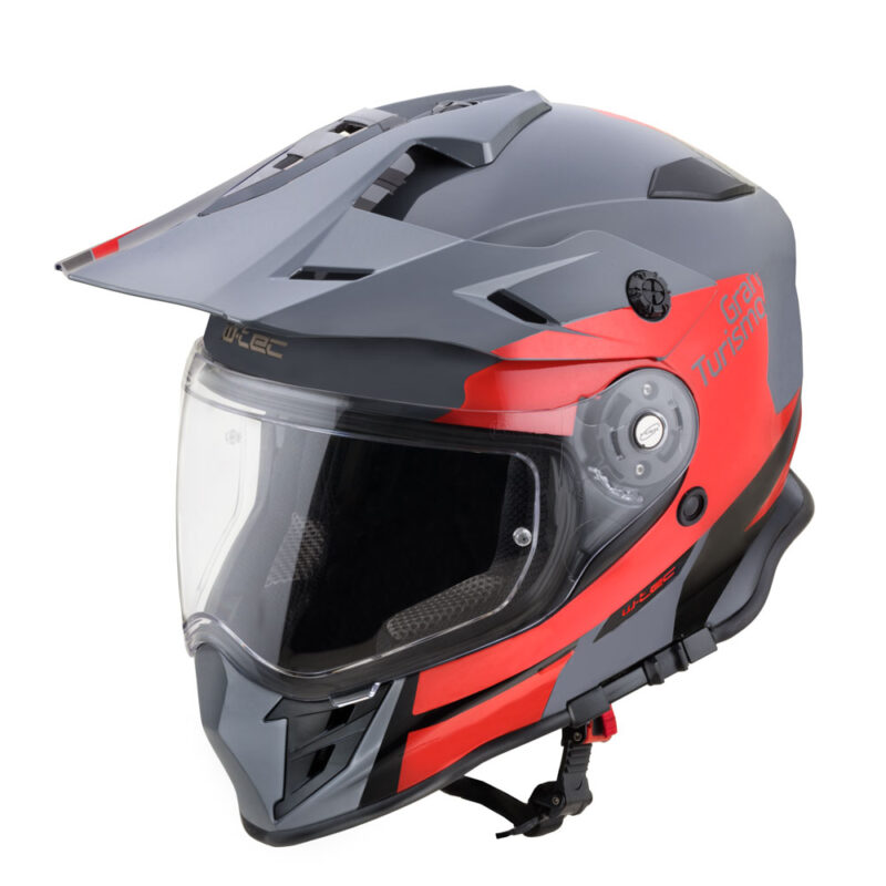 Мото каска W-TEC V331 PR Graphic – Червен – Сив Намаления и отстъпки ЧеренПетък 3