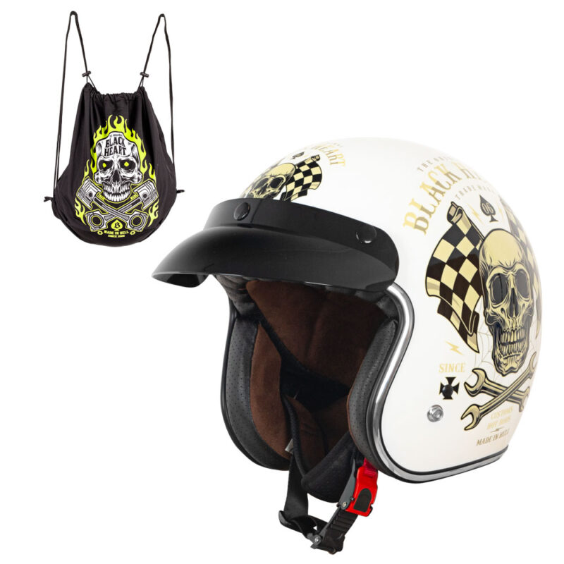 Мото каска W-TEC V541 Black Heart, Starter – Бял гланц Намаления и отстъпки ЧеренПетък 3