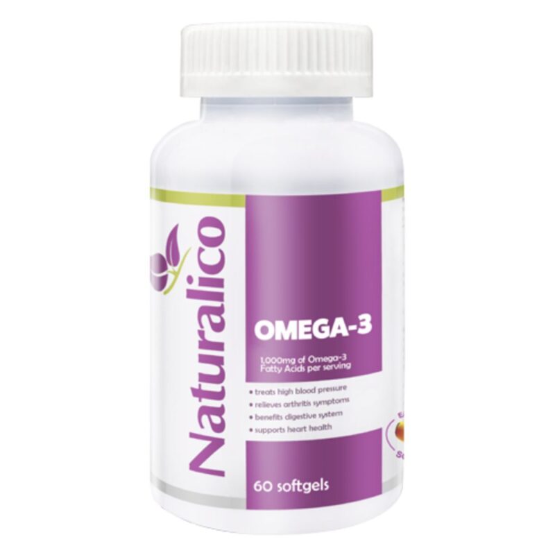 NATURALICO Omega 3, 60 softgel поддържа кръвното и имунитета Намаления и отстъпки ЧеренПетък 3