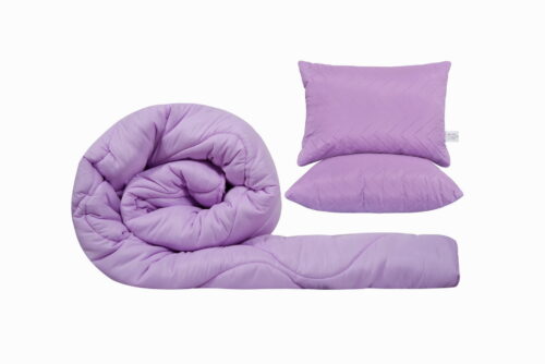Комплект SomnART Coral гама, завивка 200x220 см и 2 възглавници 50x70 см, Orchid
