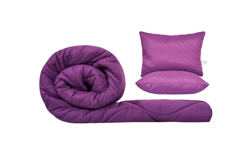 Комплект SomnART Coral гама, завивка 200×220 см и 2 възглавници 50×70 см, Purple Orchid Намаления и отстъпки ЧеренПетък