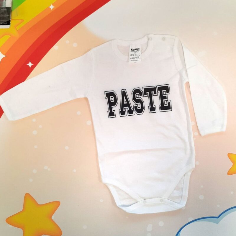Разпродажба – Бебешко боди – PASTE Намаления и отстъпки ЧеренПетък 3