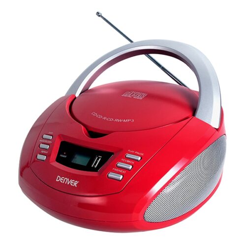 CD MP3 радио Denver Electronics TCU-211 FM 2W – Червен Намаления и отстъпки ЧеренПетък