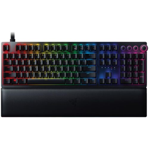 Razer huntsman v2 analog (analog switch), optical gaming keyboard, us layout, doubleshot pbt keycaps, sound dampening foam, razer chroma™ rgb, up to 8000hz polling rate, aluminum matte top plate Намаления и отстъпки ЧеренПетък