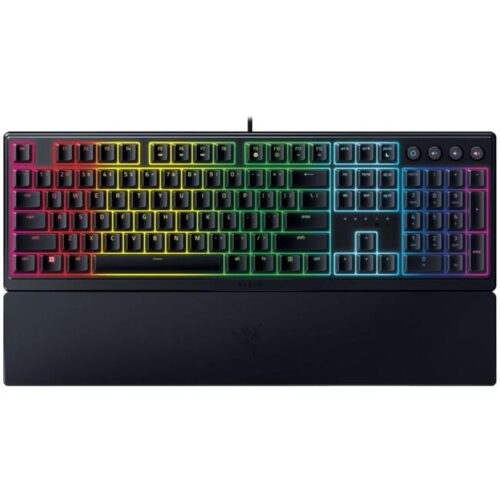 Razer ornata v3, mecha-membrane switches, 10 razer chroma™ rgb lighting zones, 1000 hz ultrapolling, backlit keys, uv coated abs keycaps, soft-touch wrist rest" Намаления и отстъпки ЧеренПетък