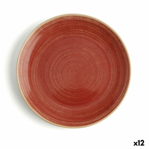 Lame plaat Ariane Terra Керамика Червен (Ø 18 cm) (12 броя)