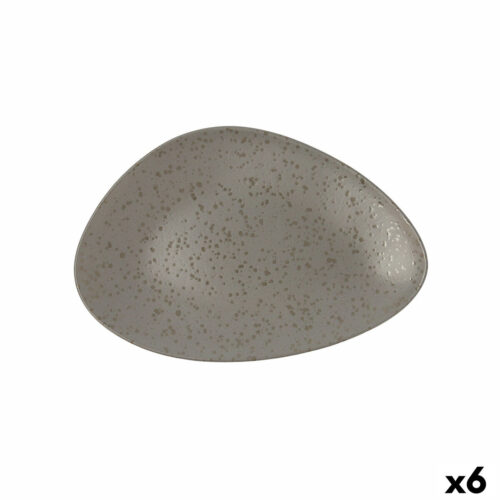 Lame plaat Ariane Oxide Триъгълна Керамика Сив (Ø 29 cm) (6 броя)
