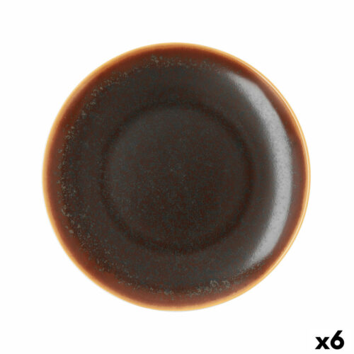Lame plaat Ariane Decor Керамика Кафяв (Ø 28 cm) (6 броя)