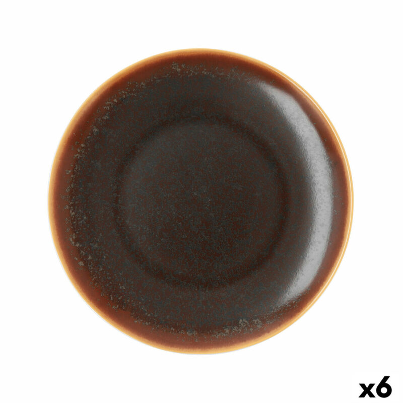 Lame plaat Ariane Decor Керамика Кафяв (Ø 28 cm) (6 броя) Намаления и отстъпки ЧеренПетък