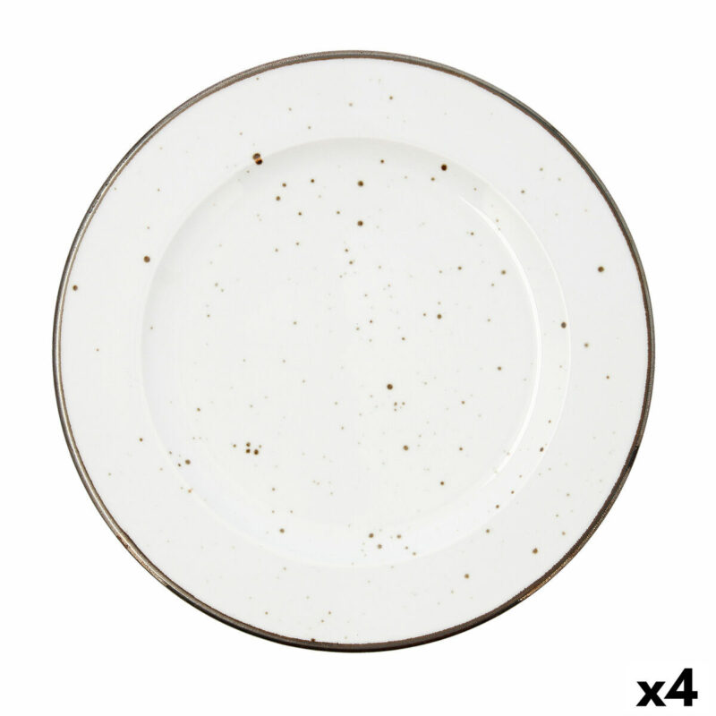 Lame plaat Bidasoa Brasser Dots Ikonic Керамика Двуцветен (Ø 31 cm) (4 броя) Намаления и отстъпки ЧеренПетък