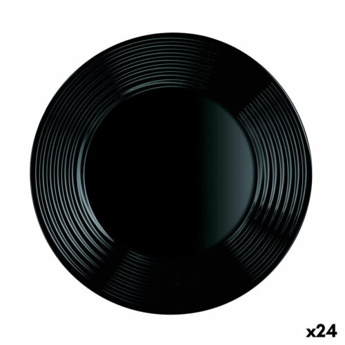 Lame plaat Luminarc Harena Черен Cтъкло (25 cm) (24 броя) Намаления и отстъпки ЧеренПетък