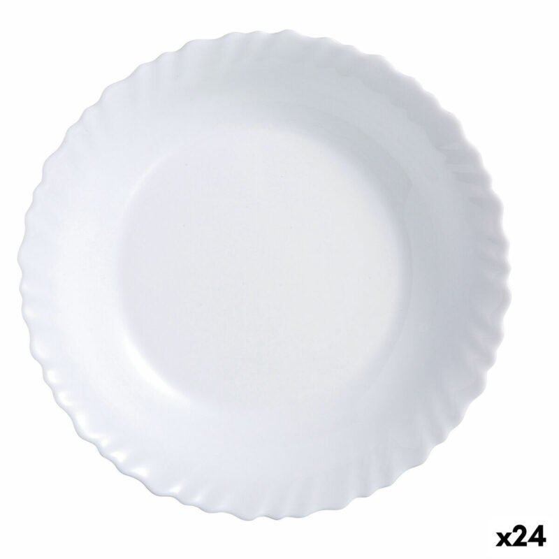 Lame plaat Luminarc Feston Бял Cтъкло (25 cm) (24 броя) Намаления и отстъпки ЧеренПетък