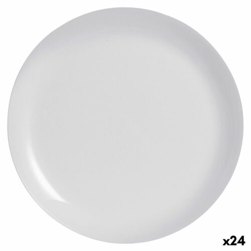 Lame plaat Luminarc Diwali Сив Cтъкло (Ø 27 cm) (24 броя)