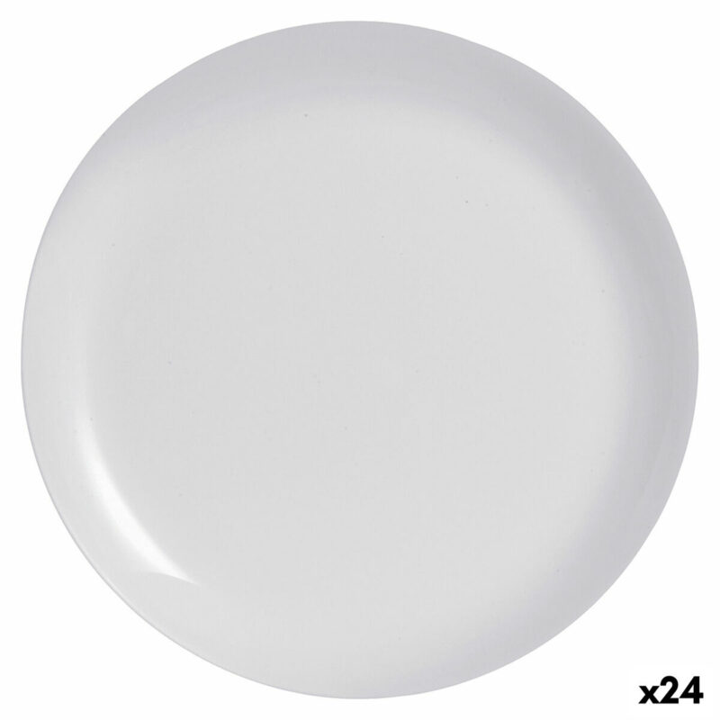 Lame plaat Luminarc Diwali Сив Cтъкло (Ø 27 cm) (24 броя) Намаления и отстъпки ЧеренПетък
