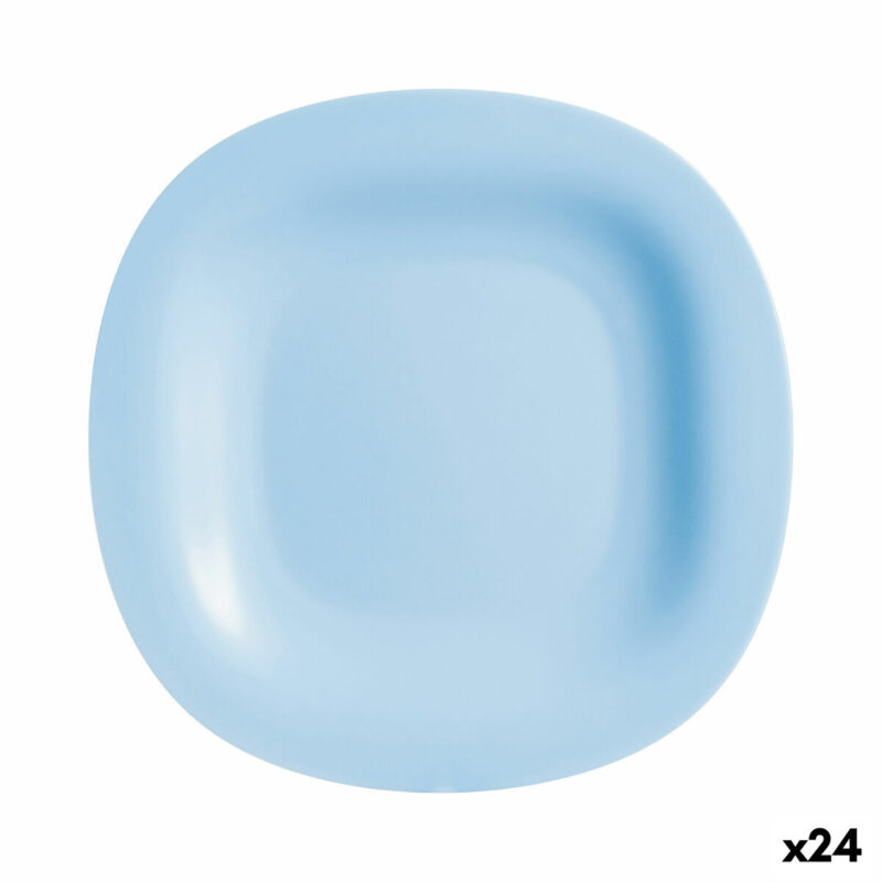 Lame plaat Luminarc Carine Син Cтъкло (Ø 27 cm) (24 броя) Намаления и отстъпки ЧеренПетък