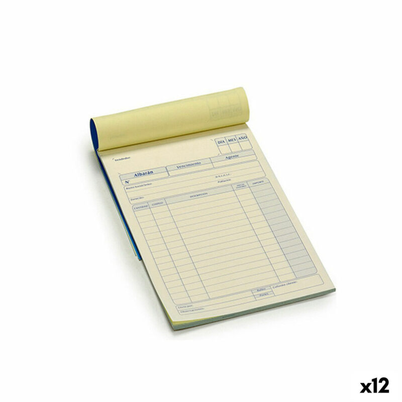 Delivery note book 50 Листи (14 x 0,5 x 21 cm) (12 броя) Намаления и отстъпки ЧеренПетък