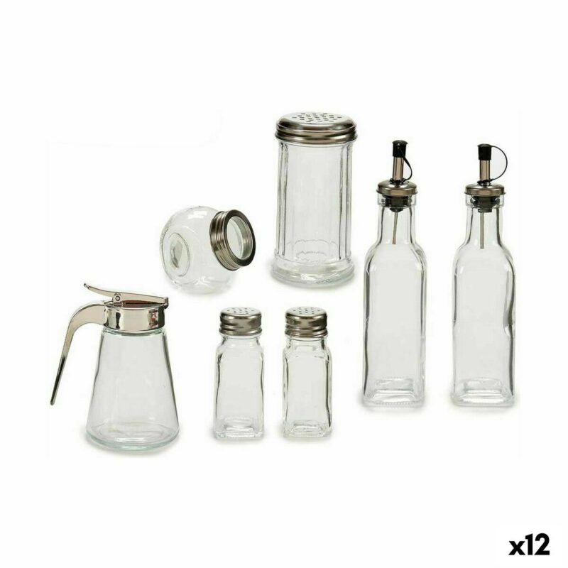 Condiment container set Сребрист Метал (12 броя) Намаления и отстъпки ЧеренПетък