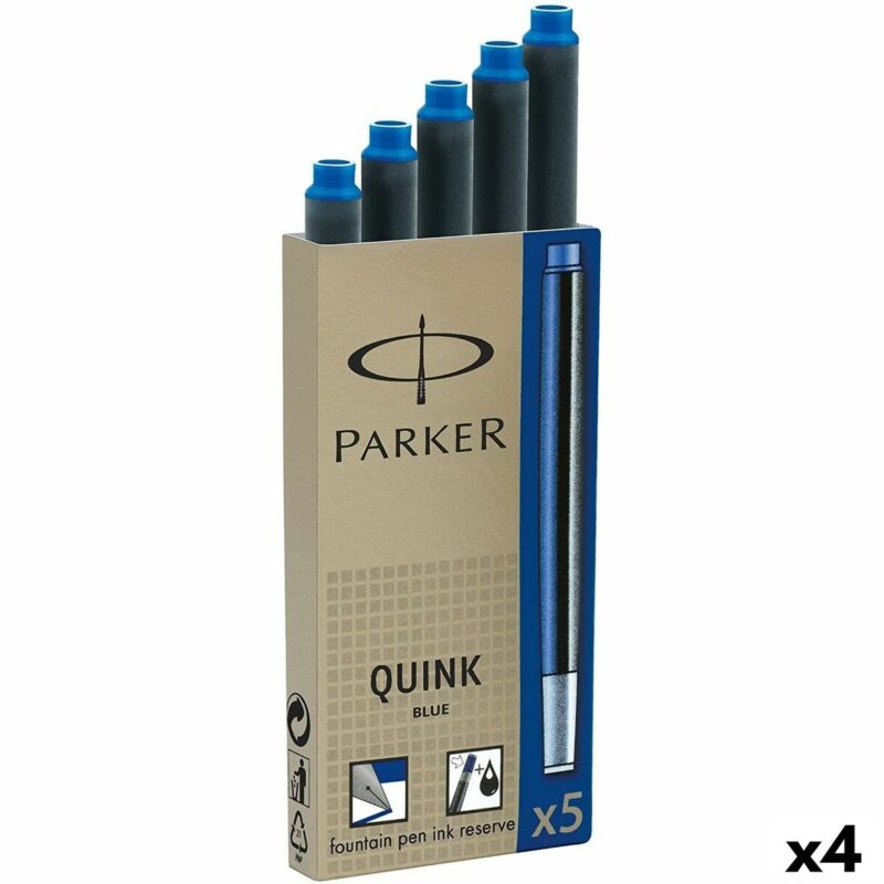 Fountain pen ink refill Parker Quink Ink 5 Части Син 0,7 mm (4 броя) Намаления и отстъпки ЧеренПетък