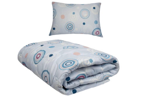 Комплект пролет/лято юрган и 1 възглавница Viseo Circles SomnART, микрофибър, 150 гр/м2, 150х200 см + 50х70 см