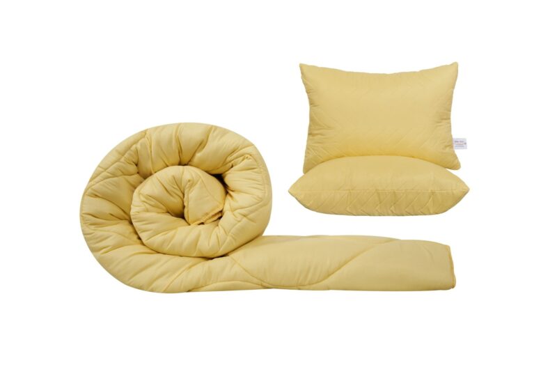Комплект SomnART Coral гама, завивка 200×220 см и 2 възглавници 50×70 см Жълт Намаления и отстъпки ЧеренПетък