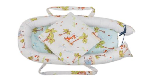 Комплект Baby Nest Somnart: Бебешки кош + Матрак 42x84x2 см + Одеяло 70x70 см Модел Jungle
