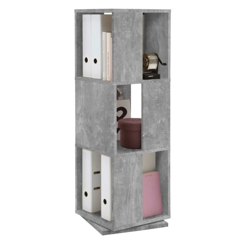 FMD Въртящ се шкаф картотека, открит, 34x34x108 см, цвят бетон Намаления и отстъпки ЧеренПетък 3