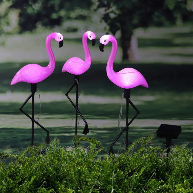 HI Соларни LED градински лампи Flamingo 3 бр Намаления и отстъпки ЧеренПетък 2
