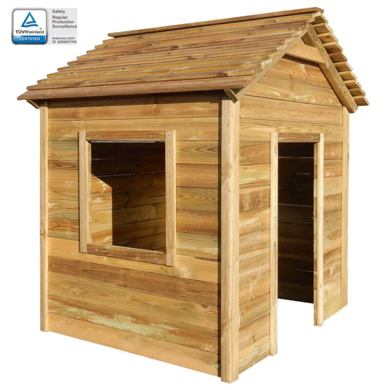 Sonata Градинска къща за игра, 123x120x146 см, FSC борова дървесина Намаления и отстъпки ЧеренПетък 3