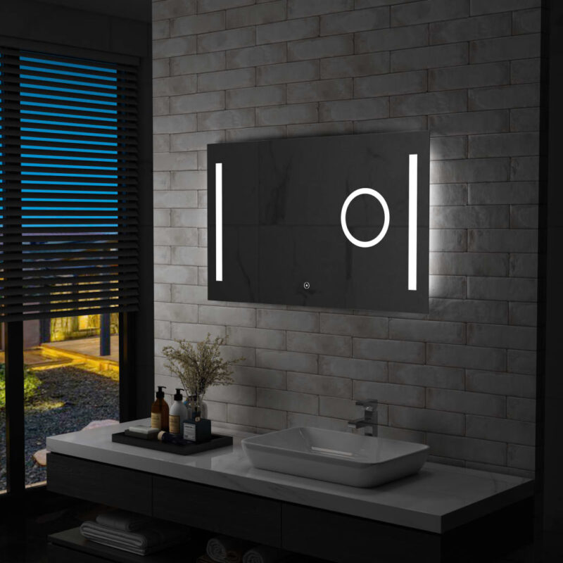 Sonata LED стенно огледало за баня със сензор за допир, 100×60 см Намаления и отстъпки ЧеренПетък 3