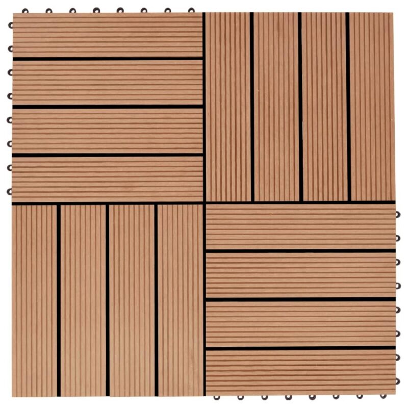 Sonata 22 бр декинг плочки, 30×30 см, 2 кв.м., WPC, тиков цвят Намаления и отстъпки ЧеренПетък 3