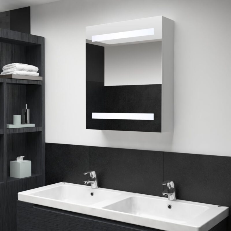 Sonata LED шкаф с огледало за баня, 50x14x60 см Намаления и отстъпки ЧеренПетък 3