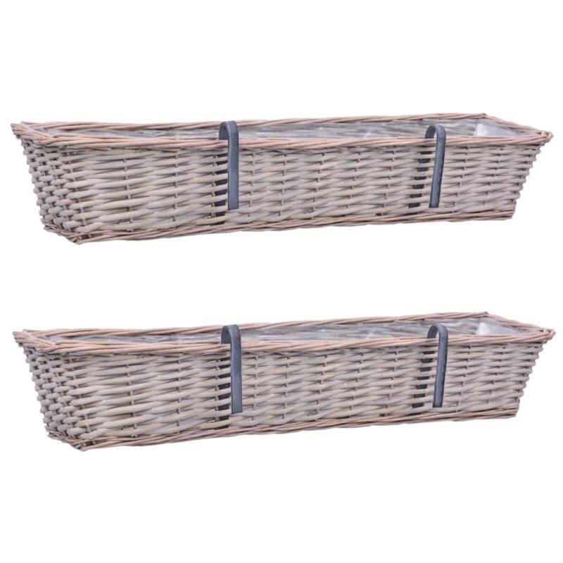 Sonata Балконски повдигнати лехи, 2 бр, 80x20x15 см, ракита, PE вложка Намаления и отстъпки ЧеренПетък 3