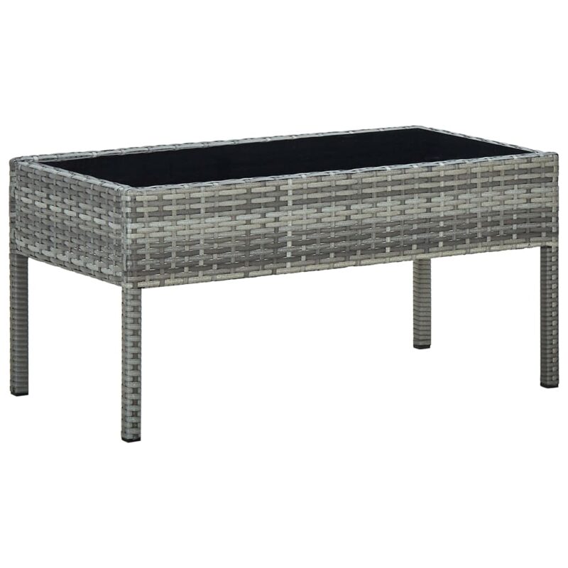 Sonata Градинска маса, сива, 75x40x37 см, полиратан Намаления и отстъпки ЧеренПетък 3