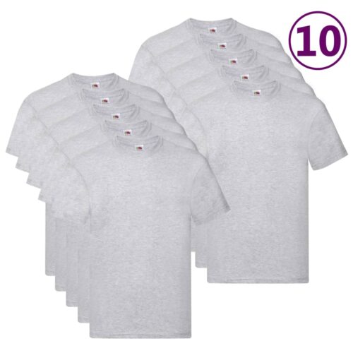 Fruit of the Loom Оригинални тениски, 10 бр, сиви, 3XL, памук